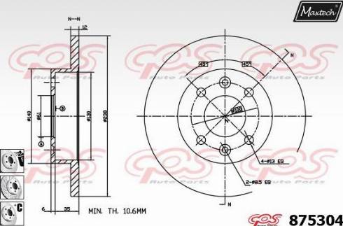 Maxtech 875304.6880 - Əyləc Diski furqanavto.az