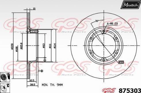 Maxtech 875303.6060 - Əyləc Diski furqanavto.az