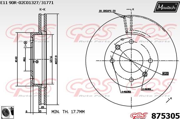 Maxtech 875319 - Əyləc Diski furqanavto.az