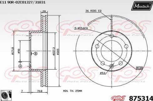 Maxtech 875314.0060 - Əyləc Diski furqanavto.az