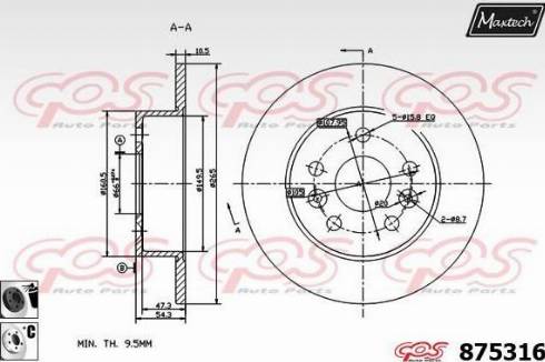 Maxtech 875316.6060 - Əyləc Diski furqanavto.az