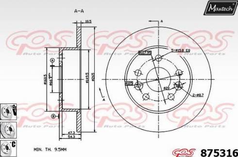 Maxtech 875316.6980 - Əyləc Diski furqanavto.az