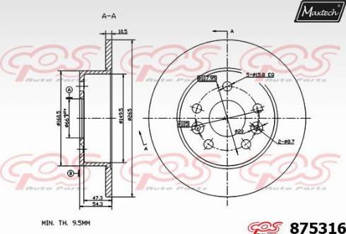 Maxtech 875316.0000 - Əyləc Diski furqanavto.az