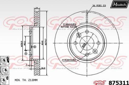 Maxtech 875311.6880 - Əyləc Diski furqanavto.az