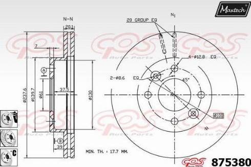 Maxtech 875380.6980 - Əyləc Diski furqanavto.az