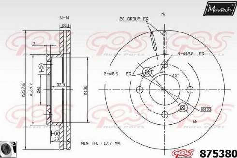 Maxtech 875380.0060 - Əyləc Diski furqanavto.az