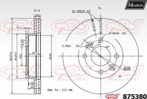 Maxtech 875380.0000 - Əyləc Diski furqanavto.az