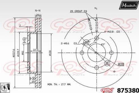 Maxtech 875380.0080 - Əyləc Diski furqanavto.az