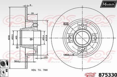 Maxtech 875330.6065 - Əyləc Diski furqanavto.az