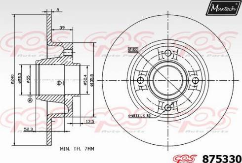 Maxtech 875330.0005 - Əyləc Diski furqanavto.az