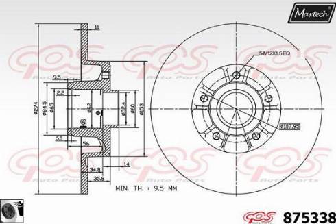 Maxtech 875338.0065 - Əyləc Diski furqanavto.az