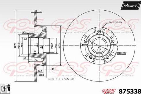 Maxtech 875338.0085 - Əyləc Diski furqanavto.az