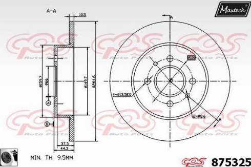 Maxtech 875325.0060 - Əyləc Diski furqanavto.az