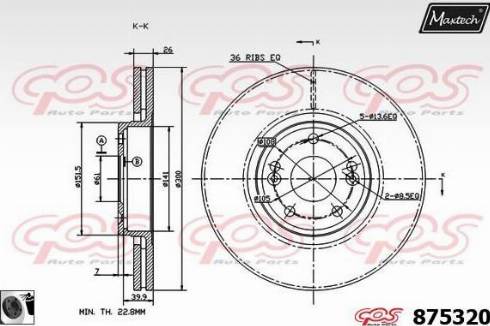 Maxtech 875320.0060 - Əyləc Diski furqanavto.az