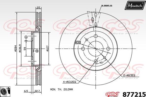 Maxtech 875379 - Əyləc Diski furqanavto.az