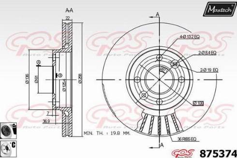 Maxtech 875374.6060 - Əyləc Diski furqanavto.az