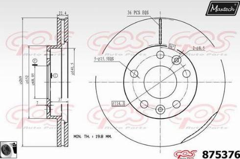 Maxtech 875376.0060 - Əyləc Diski furqanavto.az