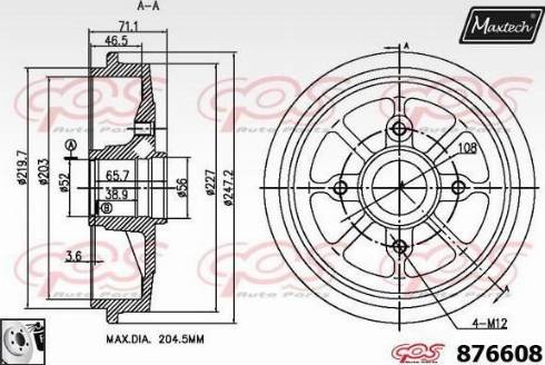 Maxtech 876608.0080 - Əyləc barabanı furqanavto.az