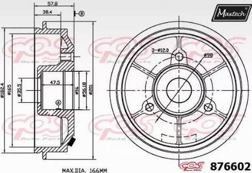 Maxtech 876602.0006 - Əyləc barabanı furqanavto.az