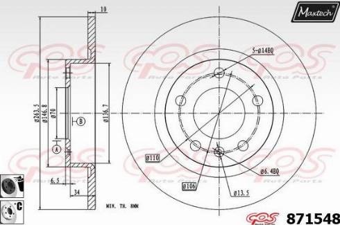 Maxtech 871548.6060 - Əyləc Diski furqanavto.az