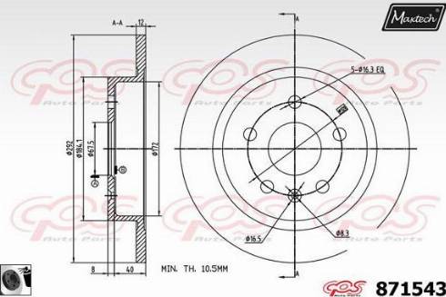 Maxtech 871543.0060 - Əyləc Diski furqanavto.az