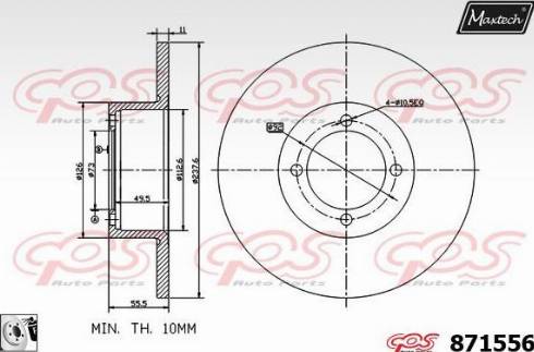 Maxtech 871556.0080 - Əyləc Diski furqanavto.az