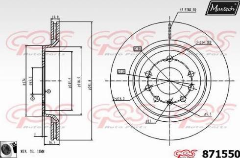 Maxtech 871550.0060 - Əyləc Diski furqanavto.az