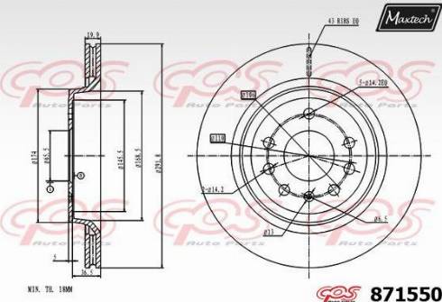 Maxtech 871550.0000 - Əyləc Diski furqanavto.az