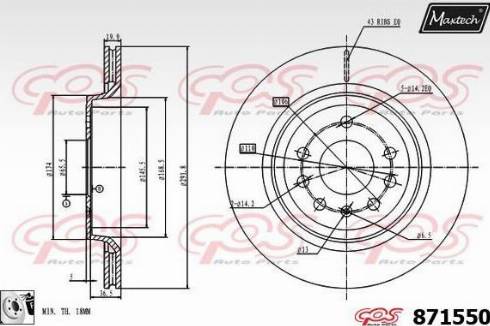 Maxtech 871550.0080 - Əyləc Diski furqanavto.az