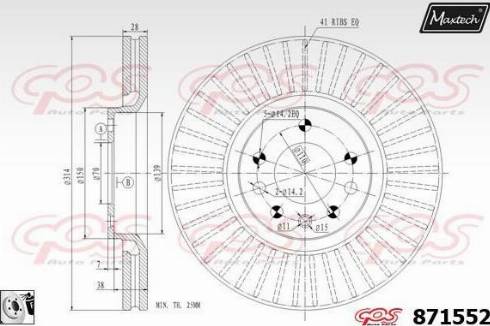 Maxtech 871552.0080 - Əyləc Diski furqanavto.az