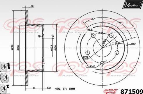 Maxtech 871509.6980 - Əyləc Diski furqanavto.az