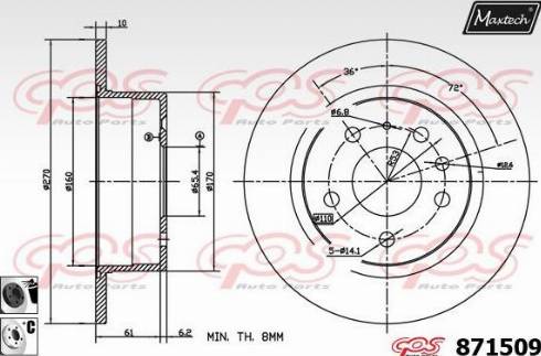 Maxtech 871509.6060 - Əyləc Diski furqanavto.az