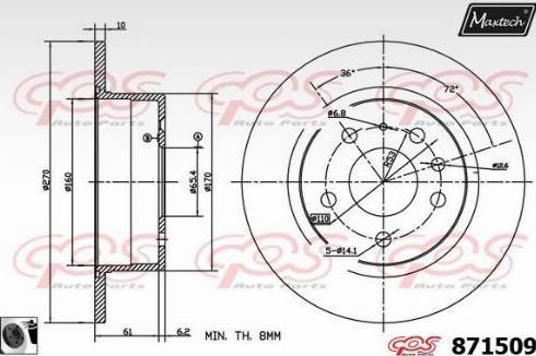 Maxtech 871509.0060 - Əyləc Diski furqanavto.az