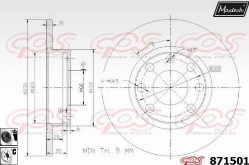 Maxtech 871501.6060 - Əyləc Diski furqanavto.az