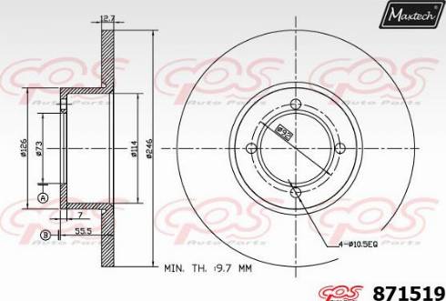 Maxtech 871519.0000 - Əyləc Diski furqanavto.az