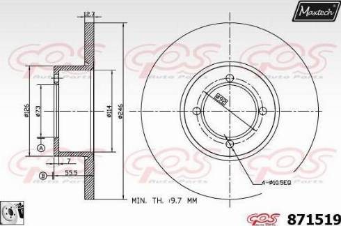 Maxtech 871519.0080 - Əyləc Diski furqanavto.az