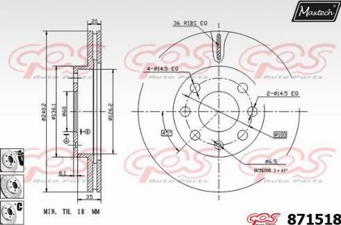 Maxtech 871518.6980 - Əyləc Diski furqanavto.az