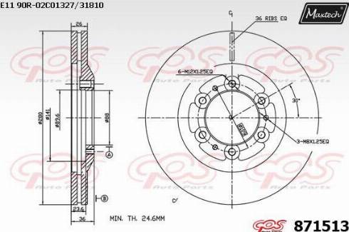 Maxtech 871513.0000 - Əyləc Diski furqanavto.az