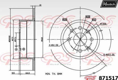 Maxtech 871517.0000 - Əyləc Diski furqanavto.az