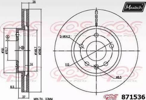 Maxtech 871536.6980 - Əyləc Diski furqanavto.az