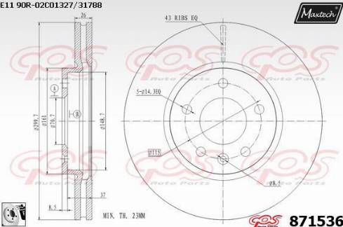 Maxtech 871536.0080 - Əyləc Diski furqanavto.az