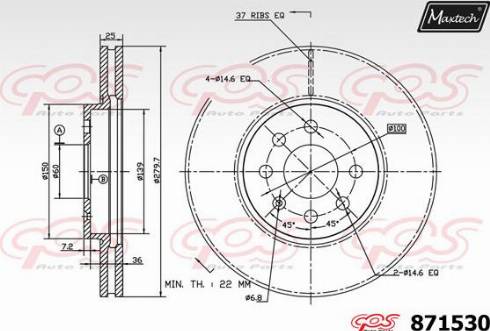 Maxtech 871530.0000 - Əyləc Diski furqanavto.az