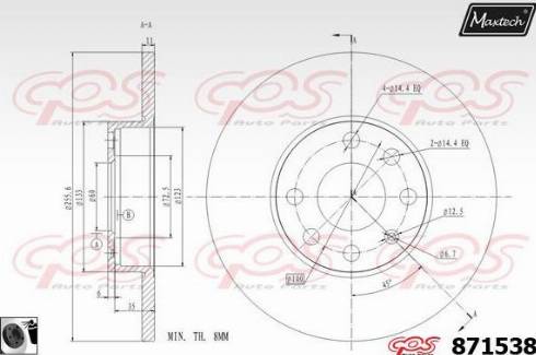 Maxtech 871538.0060 - Əyləc Diski furqanavto.az