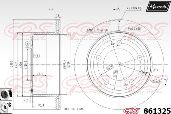 Maxtech 871533 - Əyləc Diski furqanavto.az