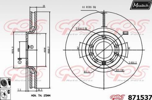 Maxtech 871537.6060 - Əyləc Diski furqanavto.az