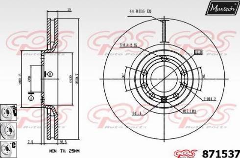 Maxtech 871537.6980 - Əyləc Diski furqanavto.az