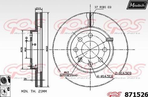 Maxtech 871526.6060 - Əyləc Diski furqanavto.az