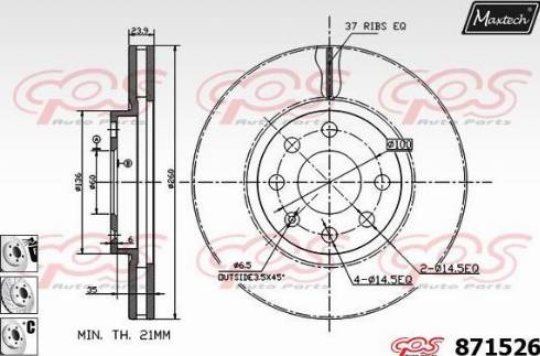 Maxtech 871526.6980 - Əyləc Diski furqanavto.az