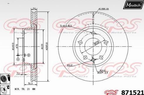 Maxtech 871521.6060 - Əyləc Diski furqanavto.az