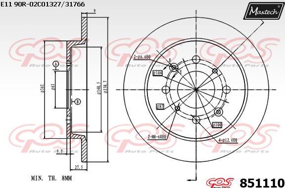 Maxtech 871521 - Əyləc Diski furqanavto.az